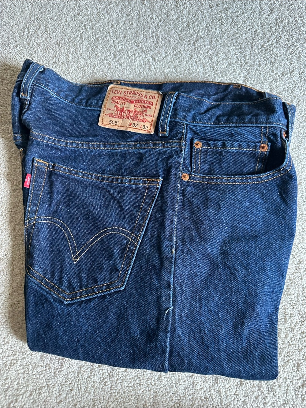 Levi's Men’s Straight Jeans in Deep Blue Denim